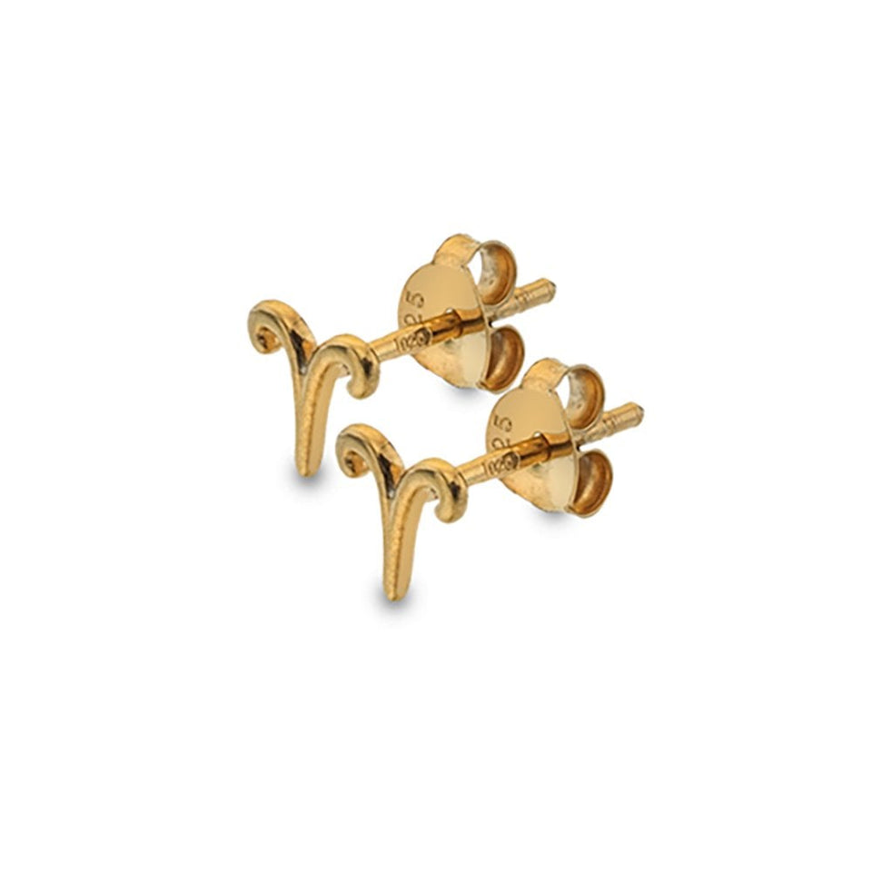 Francis & Gaye Gold Plated Silver Star Sign Earring -Aries
