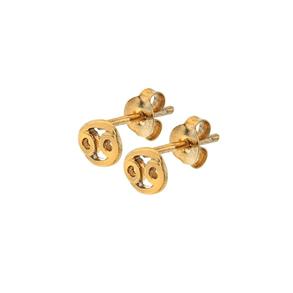 Francis & Gaye Gold Plated Silver Star Sign Earring - Cancer