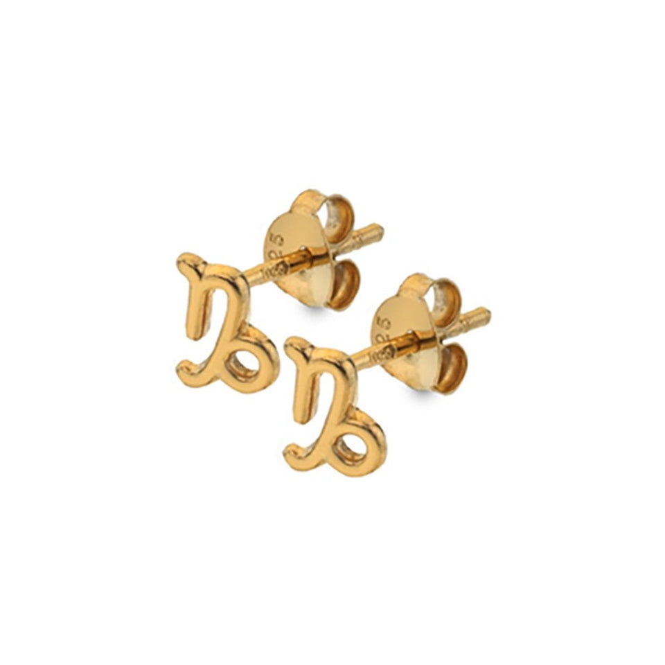 Francis & Gaye Gold Plated Silver Star Sign Earring - Capricorn