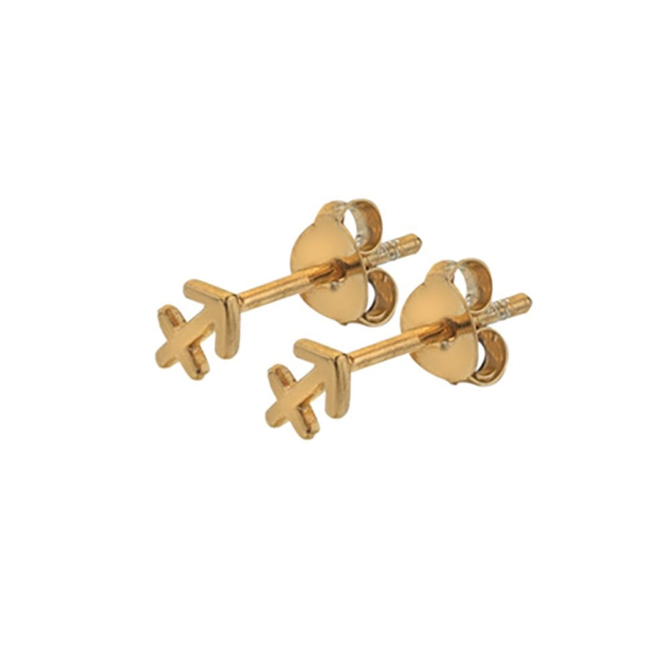 Francis & Gaye Gold Plated Silver Star Sign Earring - Sagittarius