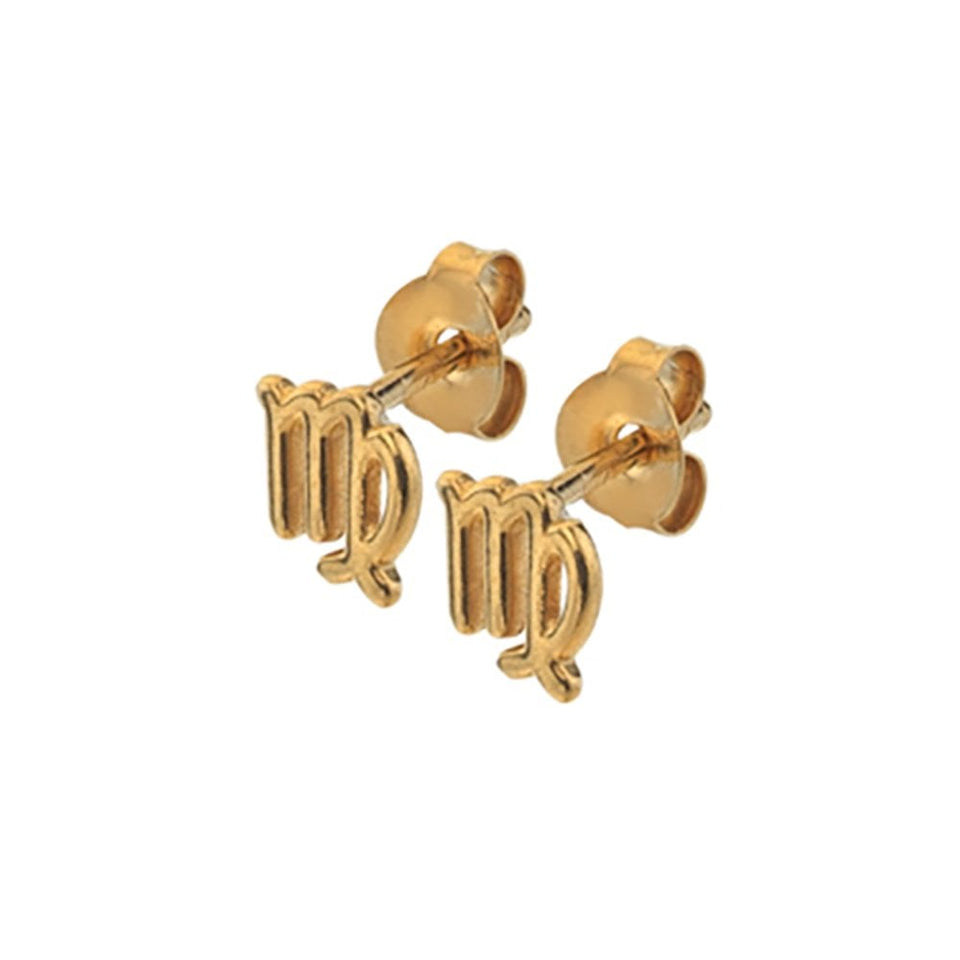 Francis & Gaye Gold Plated Silver Star Sign Earring - Virgo