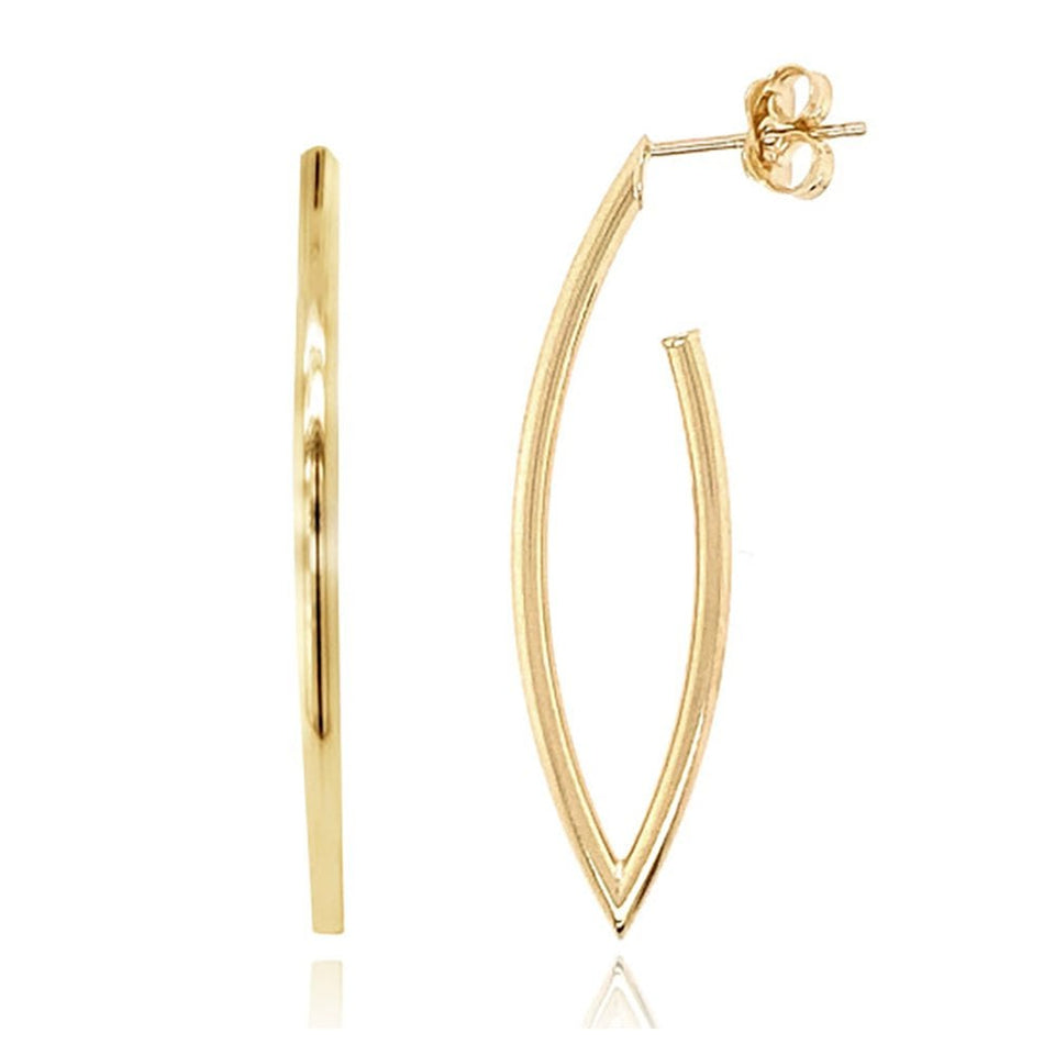 Francis & Gaye Ladies 9ct Yellow Gold Open Marquise Drop Earrings