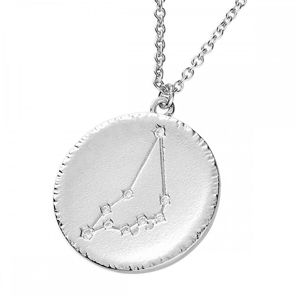 Francis & Gaye Sterling Silver Capricorn Disc Necklace