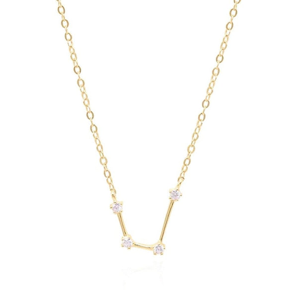 Francis & Gaye Ladies Gold Plated Aquarius Zodiac Constellation Necklace