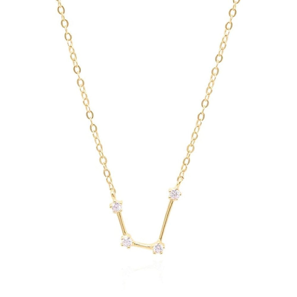 Francis & Gaye Ladies Gold Plated Aquarius Zodiac Constellation Necklace