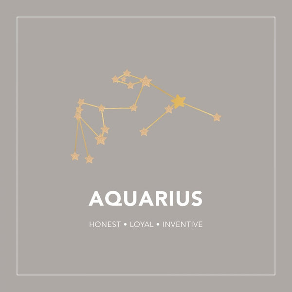Francis & Gaye Ladies Gold Plated Aquarius Zodiac Constellation Necklace