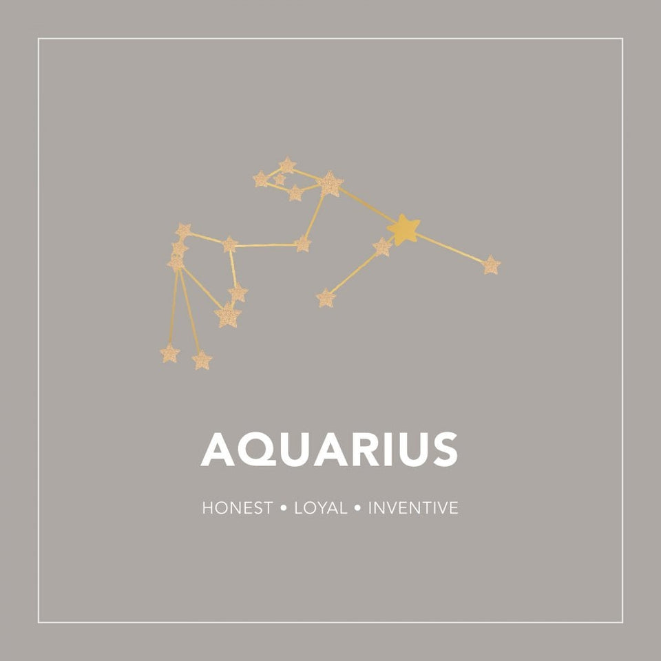 Francis & Gaye Ladies Gold Plated Aquarius Zodiac Constellation Necklace