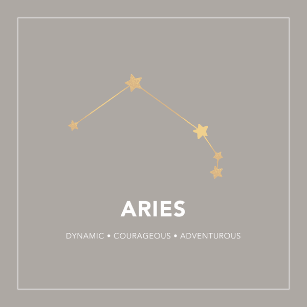 Francis & Gaye Ladies Gold Plated Aries Zodiac Constellation Earrings