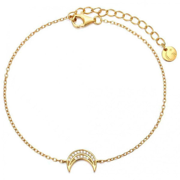 Francis & Gaye Ladies Gold Plated Celestial Moon Bracelet
