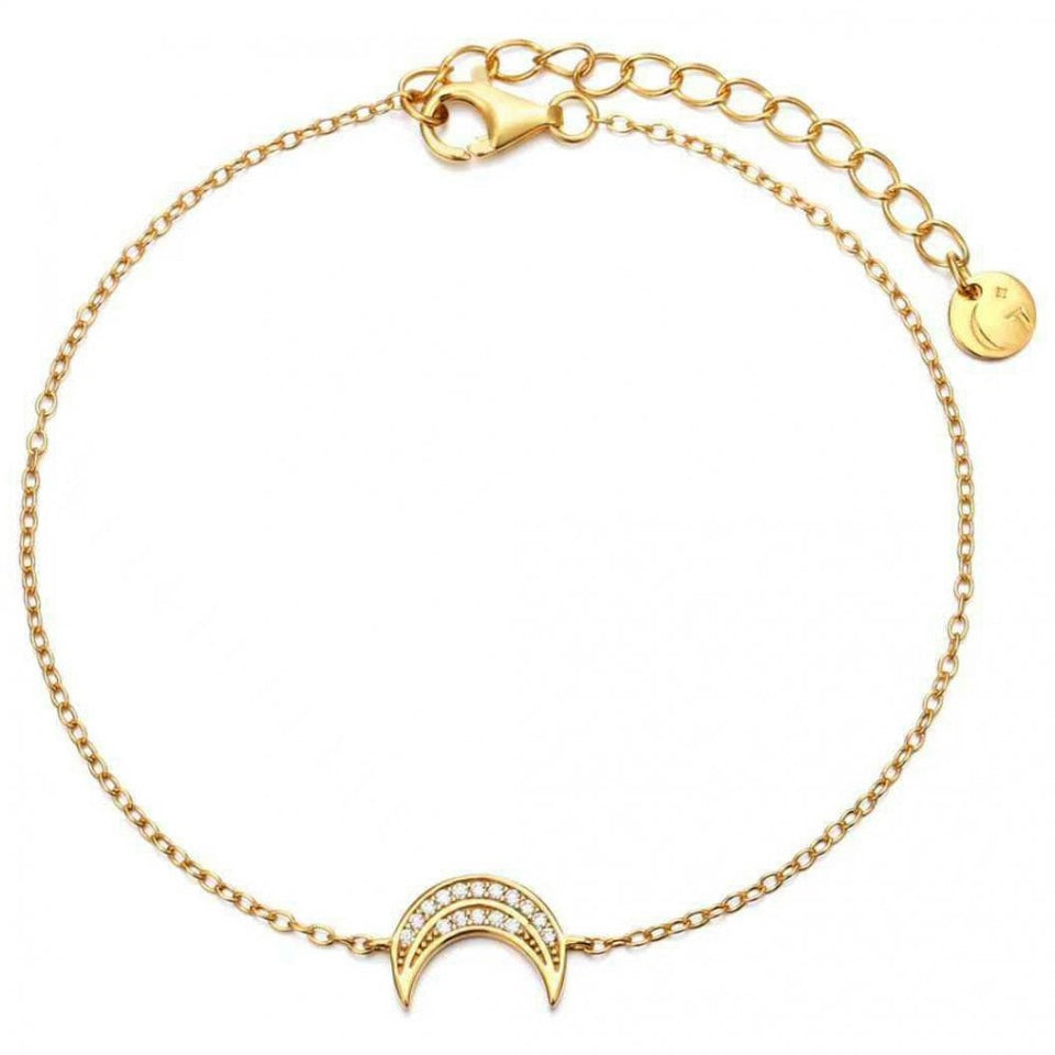 Francis & Gaye Ladies Gold Plated Celestial Moon Bracelet
