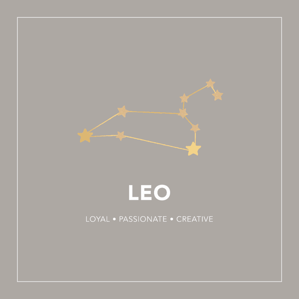 Francis & Gaye Ladies Gold Plated Leo Zodiac Constellation Earrings