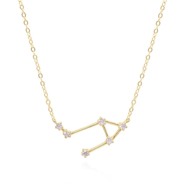Francis & Gaye Ladies Gold Plated Libra Zodiac Constellation Necklace