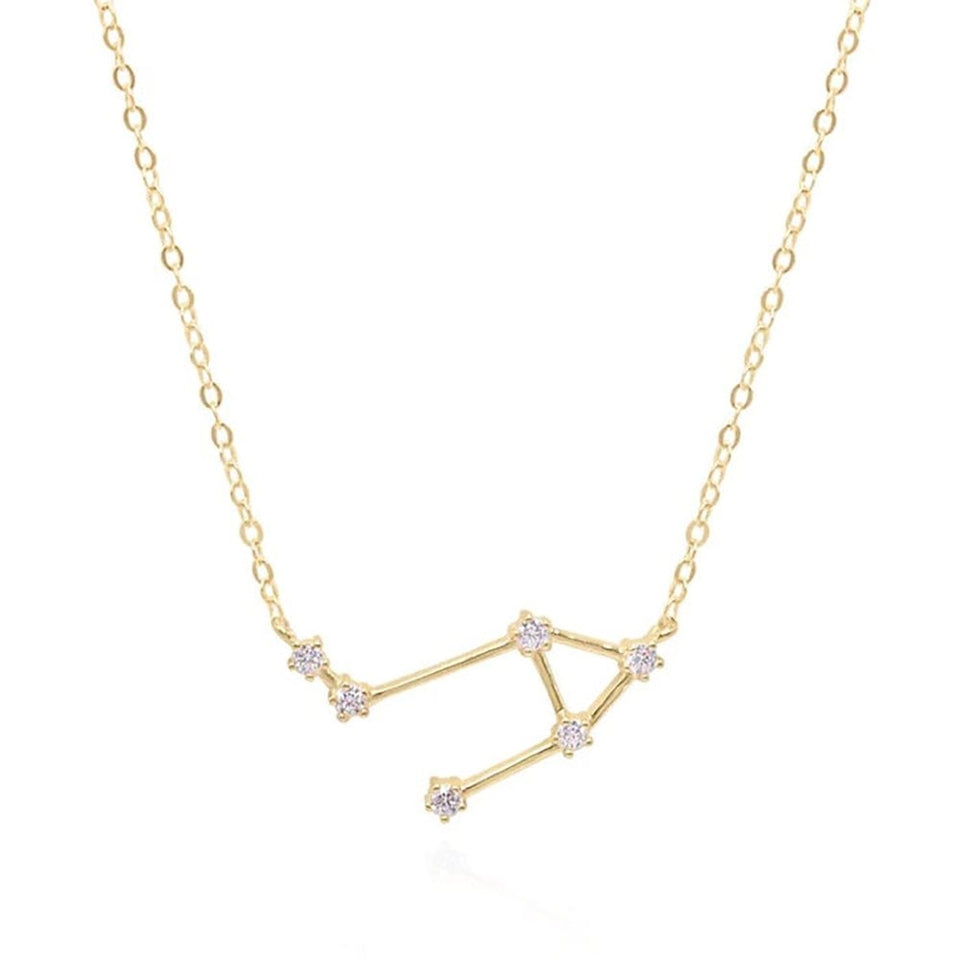 Francis & Gaye Ladies Gold Plated Libra Zodiac Constellation Necklace