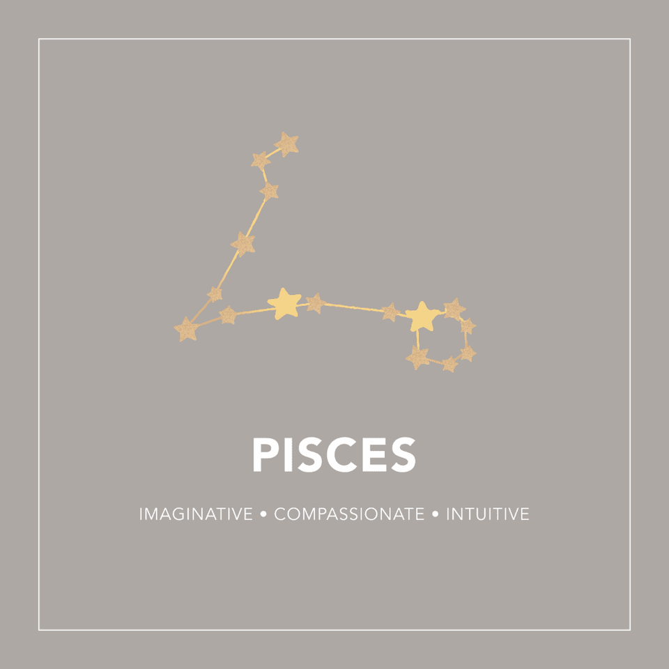 Francis & Gaye Ladies Gold Plated Pisces Zodiac Constellation Earrings