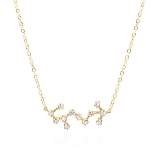 Francis & Gaye Ladies Gold Plated Scorpio Zodiac Constellation Necklace