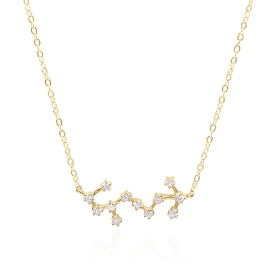 Francis & Gaye Ladies Gold Plated Scorpio Zodiac Constellation Necklace