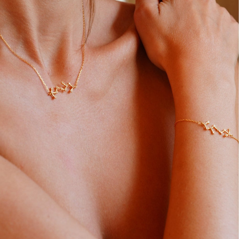 Francis & Gaye Ladies Gold Plated Scorpio Zodiac Constellation Necklace