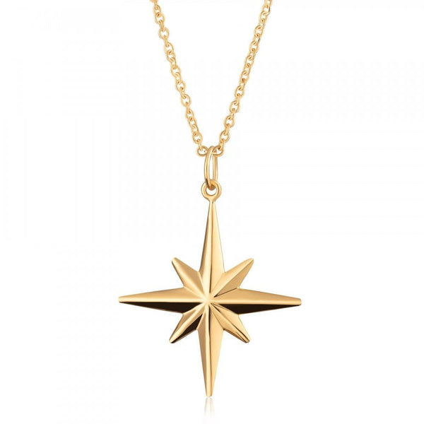 Francis & Gaye Ladies Gold Plated Starburst Necklace