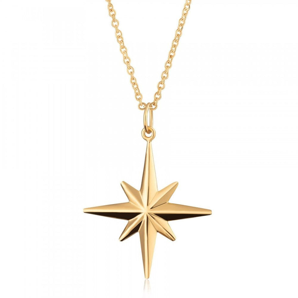 Francis & Gaye Ladies Gold Plated Starburst Necklace