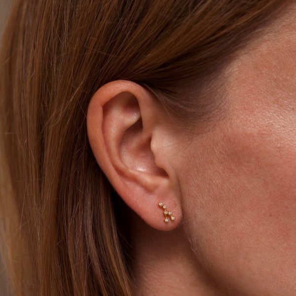Francis & Gaye Ladies Gold Plated Taurus Zodiac Constellation Earrings