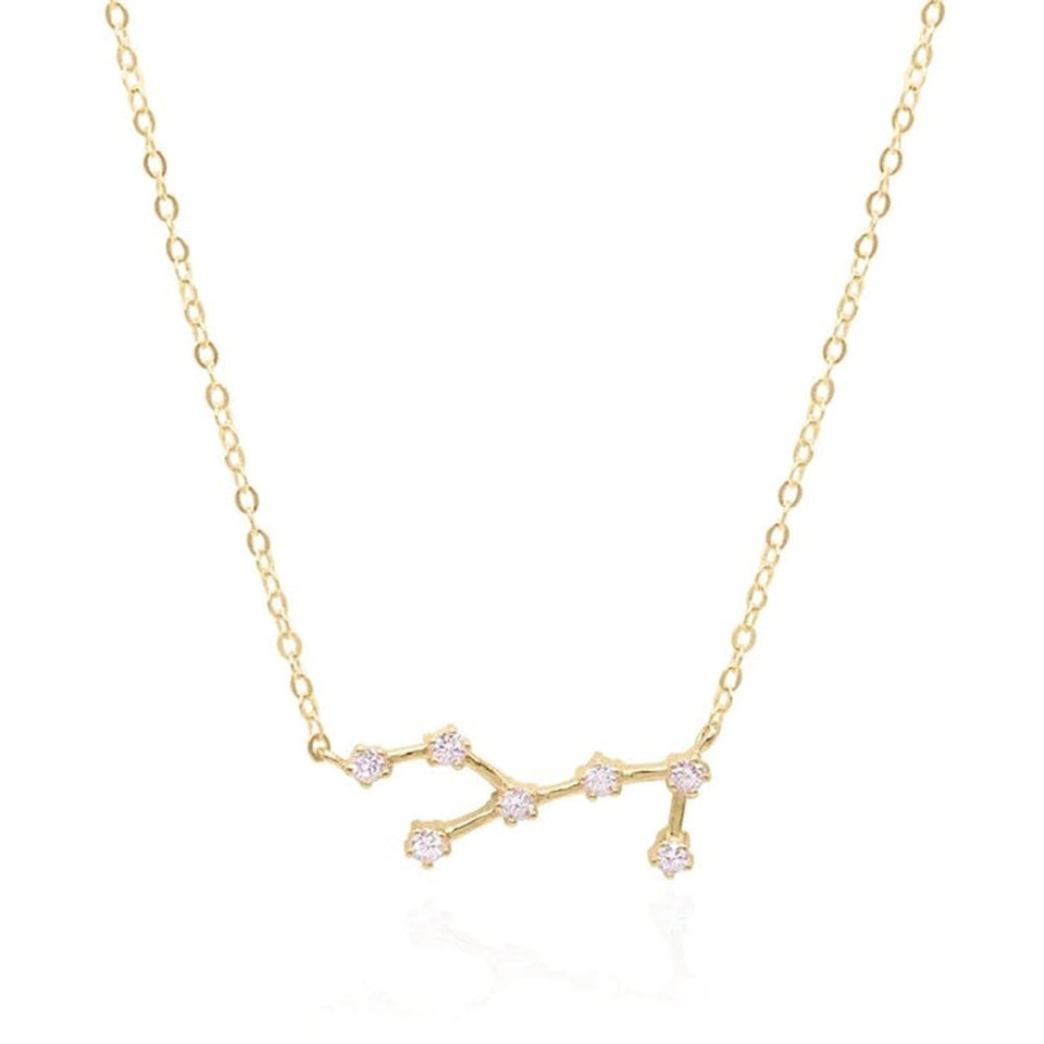 Francis & Gaye Ladies Gold Plated Virgo Zodiac Constellation Necklace