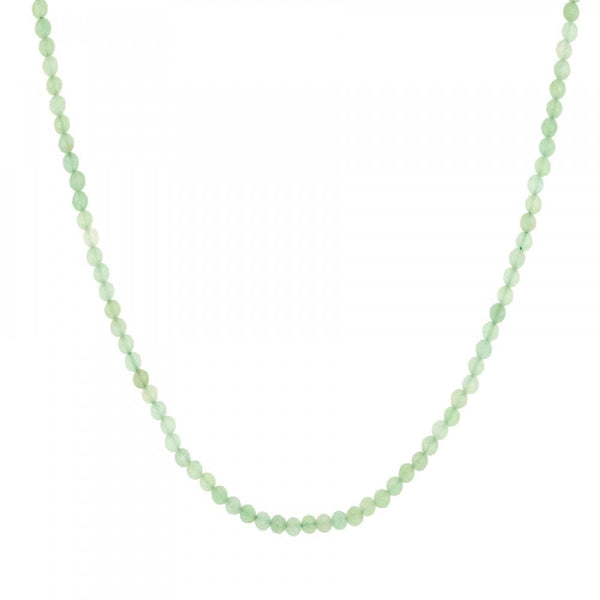 Francis & Gaye Ladies Green Adventurine Beaded Necklace