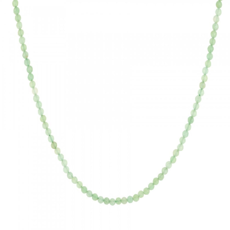 Francis & Gaye Ladies Green Adventurine Beaded Necklace