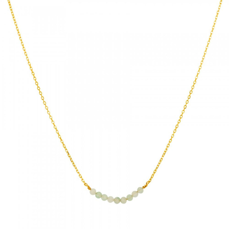 Francis & Gaye Ladies Green Adventurine Beads Necklace