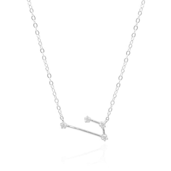 Francis & Gaye Ladies Silver Aries Zodiac Constellation Necklace