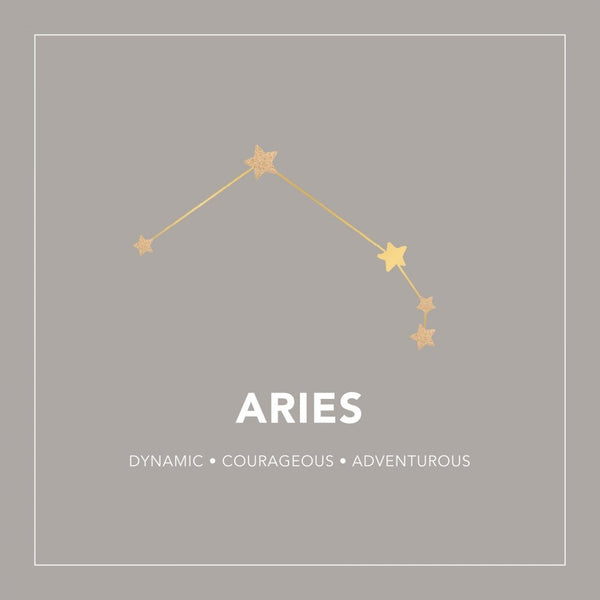 Francis & Gaye Ladies Silver Aries Zodiac Constellation Necklace