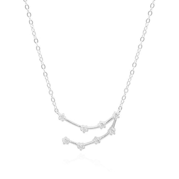 Francis & Gaye Ladies Silver Capricorn Zodiac Constellation Necklace