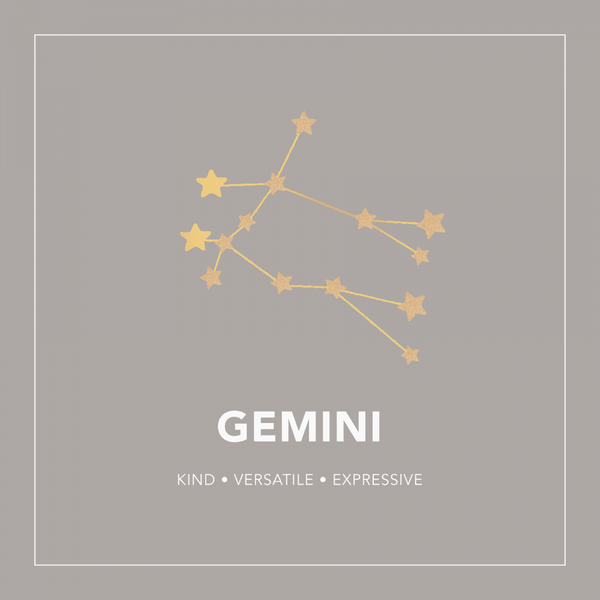 Francis & Gaye Ladies Silver Gemini Zodiac Constellation Necklace