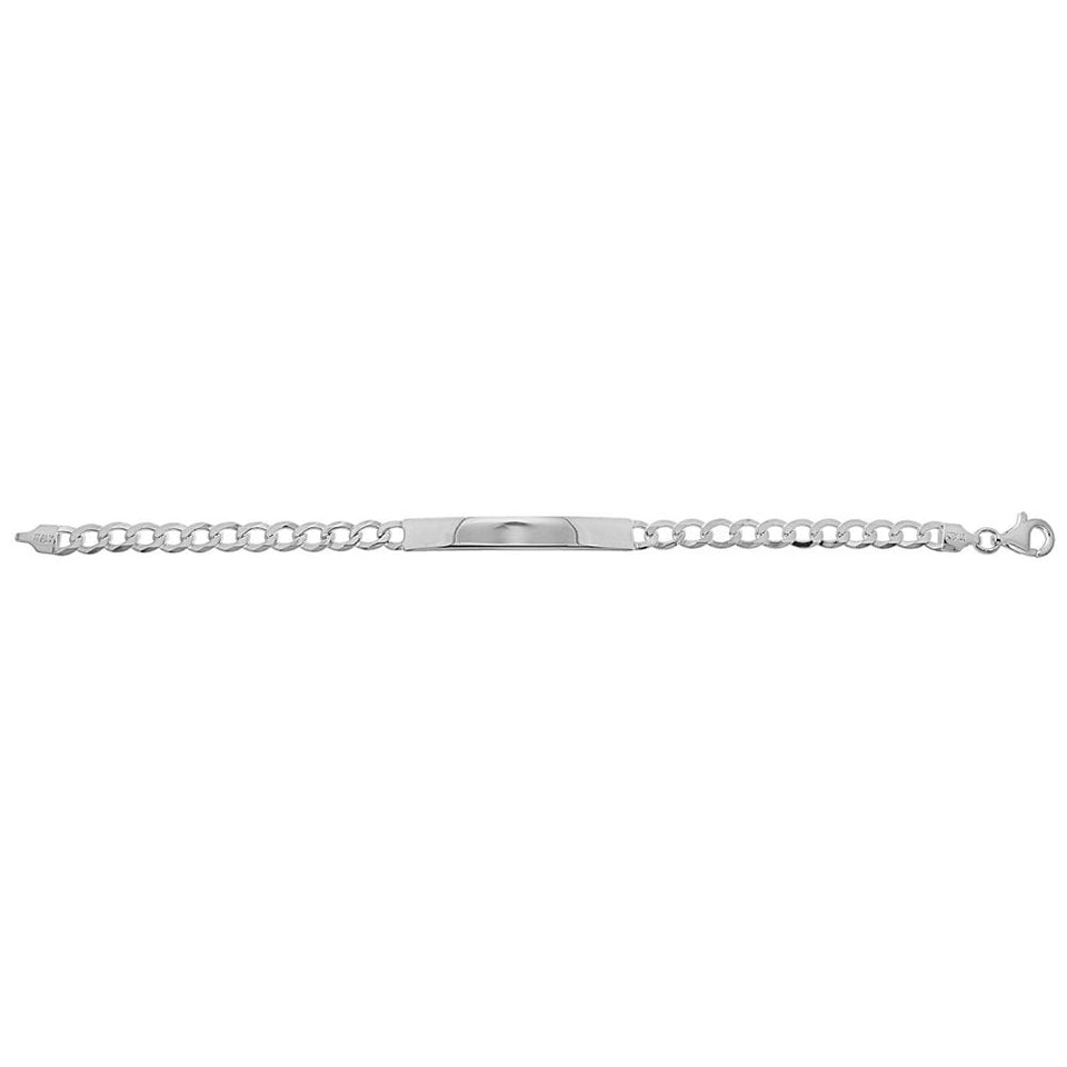 Francis & Gaye Ladies Silver ID Curb Bracelet
