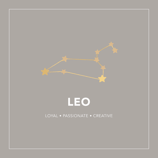 Francis & Gaye Ladies Silver Leo Zodiac Constellation Earrings