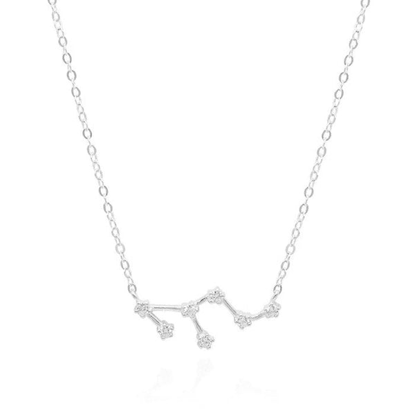 Francis & Gaye Ladies Silver Leo Zodiac Constellation Necklace