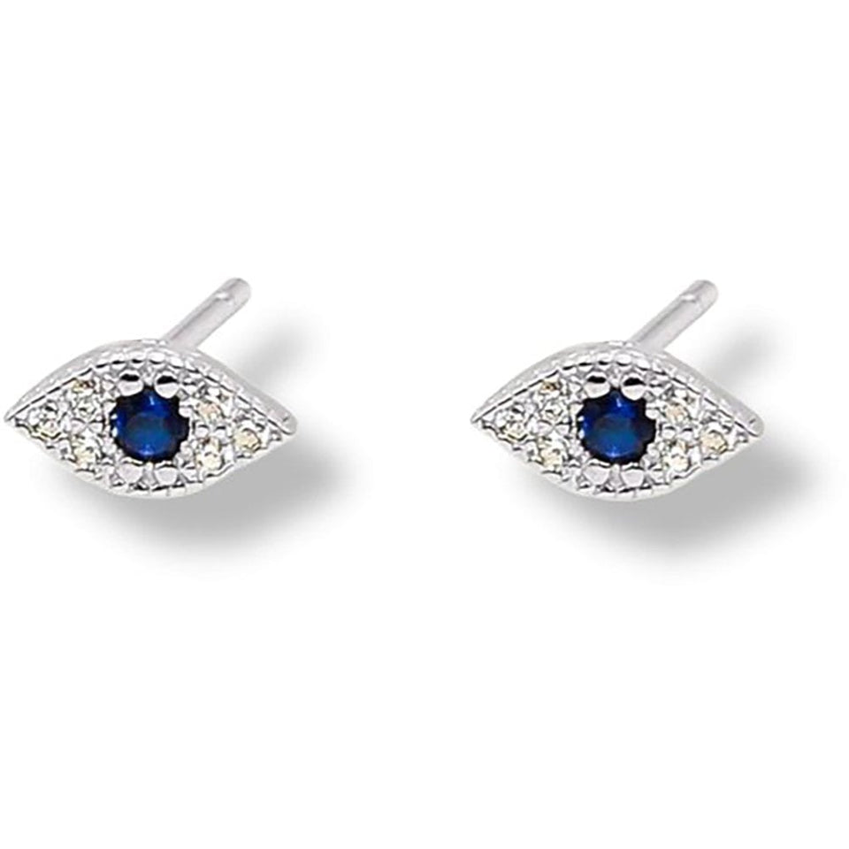 Francis & Gaye Ladies Silver Lucky Evil Eye Earrings