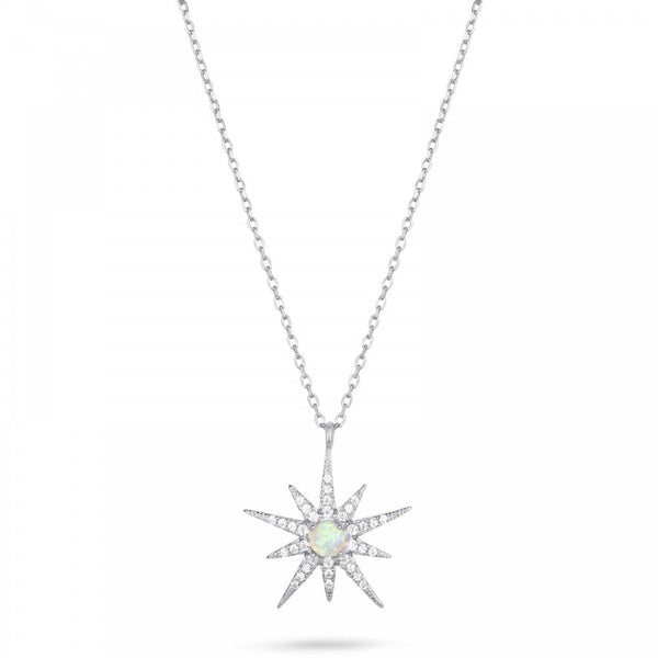 Francis & Gaye Ladies Silver North Star Necklace