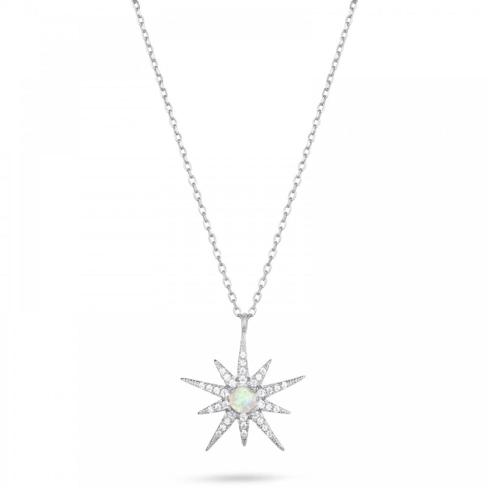 Francis & Gaye Ladies Silver North Star Necklace