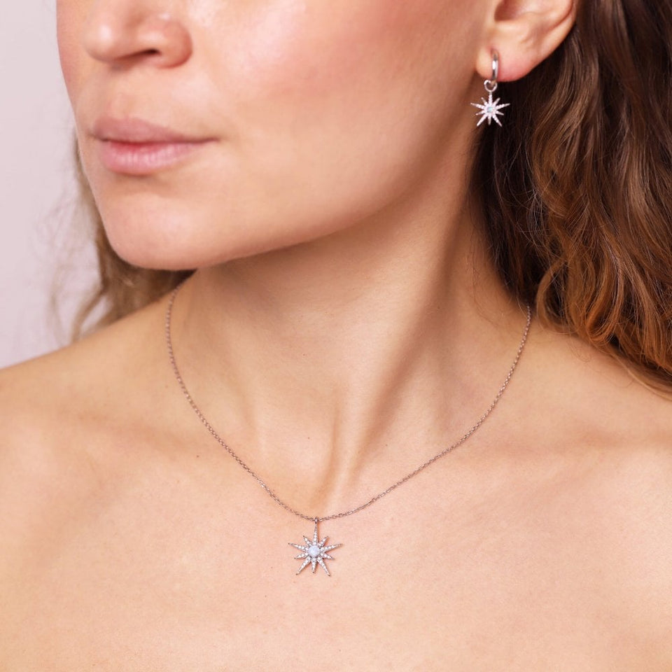Francis & Gaye Ladies Silver North Star Necklace