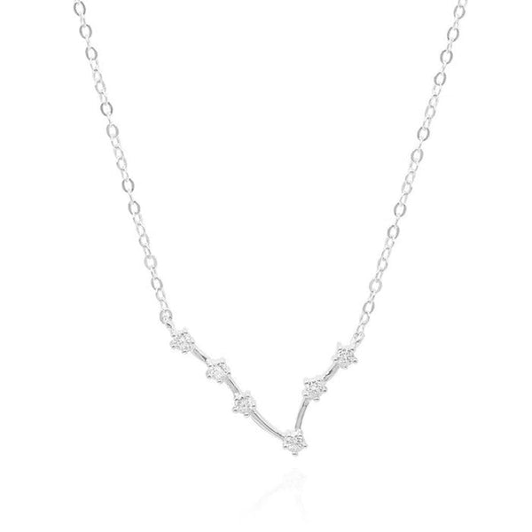 Francis & Gaye Ladies Silver Pisces Zodiac Constellation Necklace