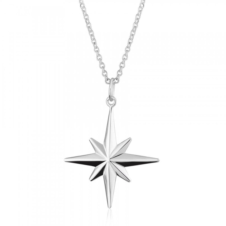 Francis & Gaye Ladies Silver Starburst Necklace