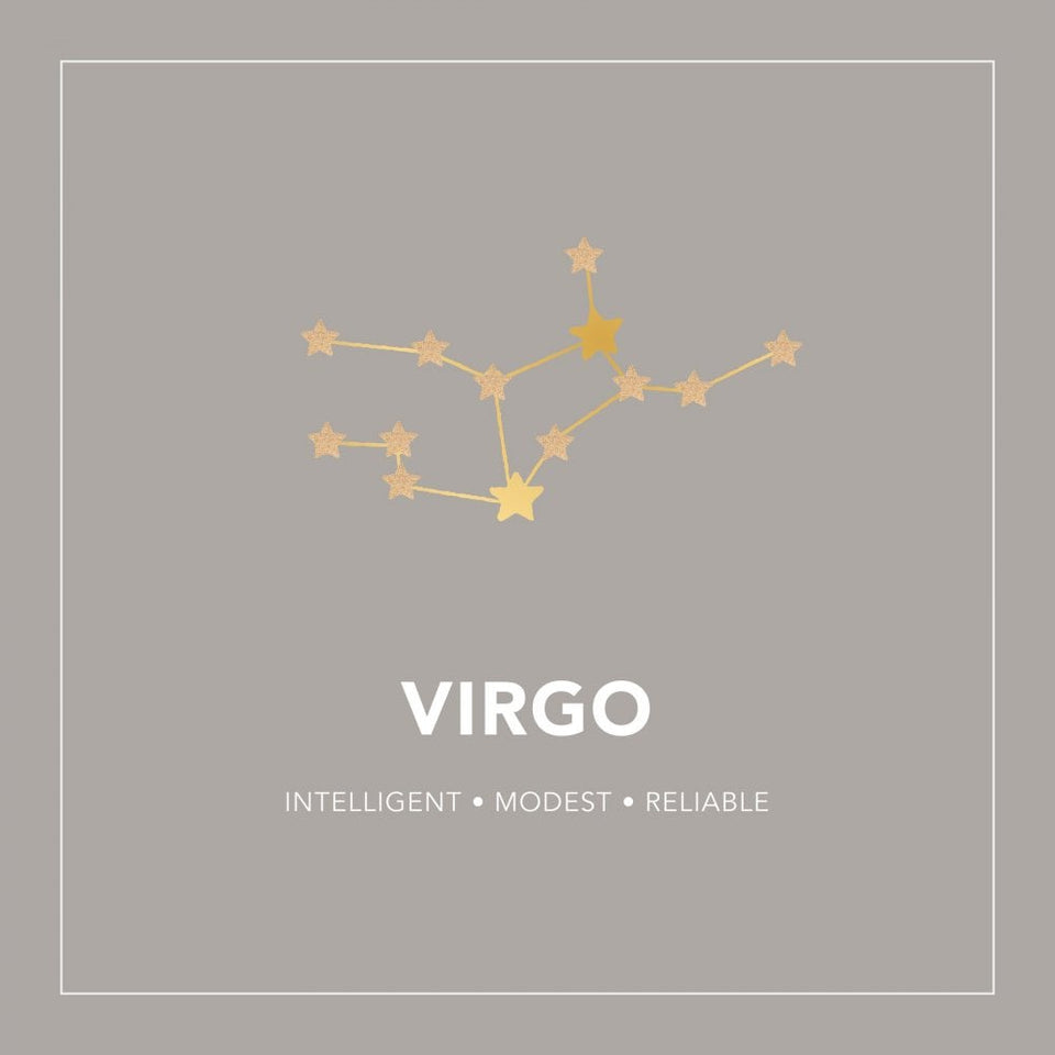 Francis & Gaye Ladies Silver Virgo Zodiac Constellation Earrings