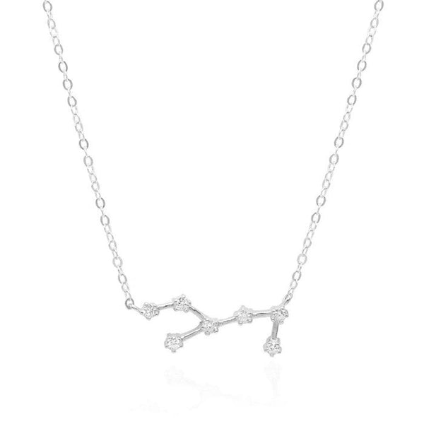Francis & Gaye Ladies Silver Virgo Zodiac Constellation Necklace