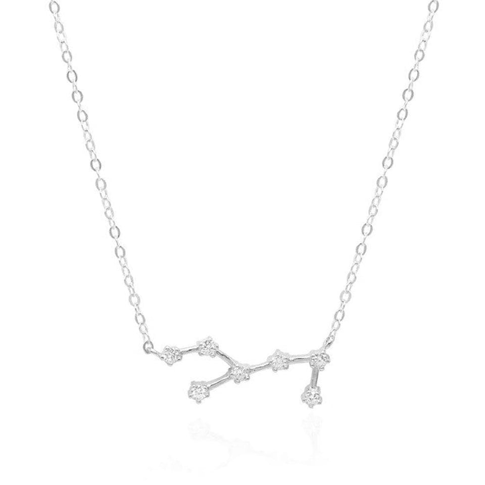 Francis & Gaye Ladies Silver Virgo Zodiac Constellation Necklace