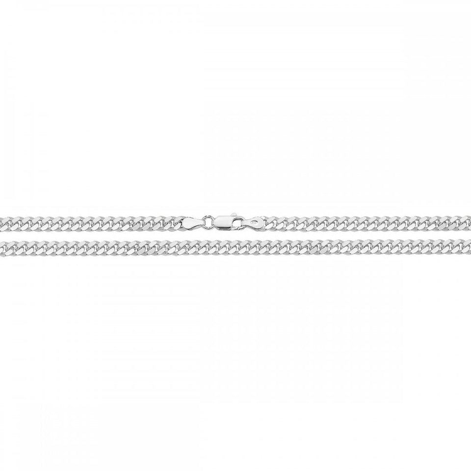 Francis & Gaye Men's Silver 4mm Closed Curb Chain