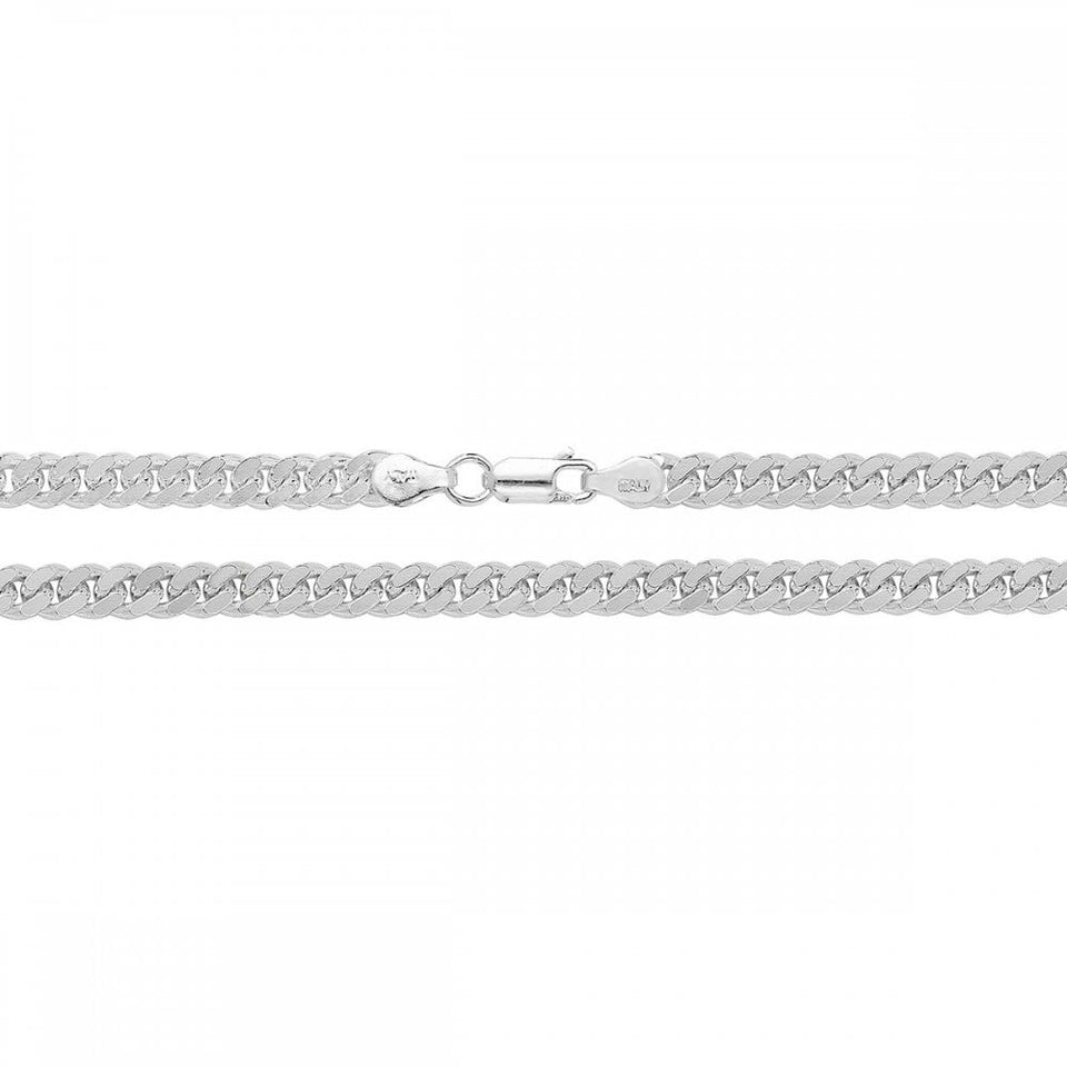 Francis & Gaye Men's Silver 5mm Closed Curb Chain
