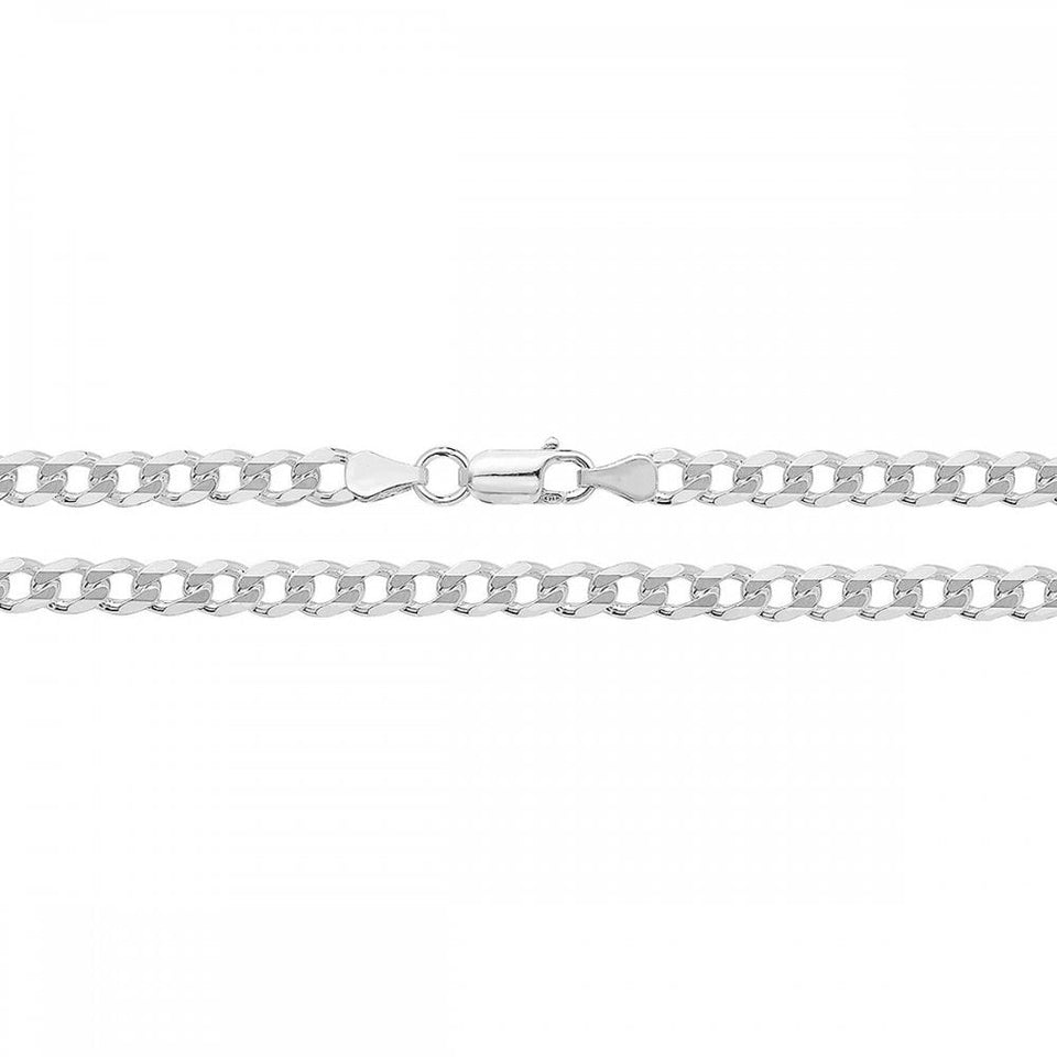 Francis & Gaye Men's Silver 5mm Curb Chain
