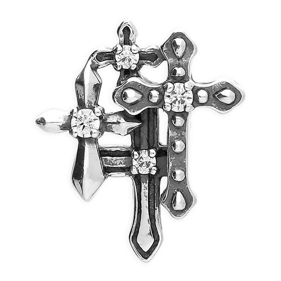 Francis & Gaye Men's Single Multi Cross Earring