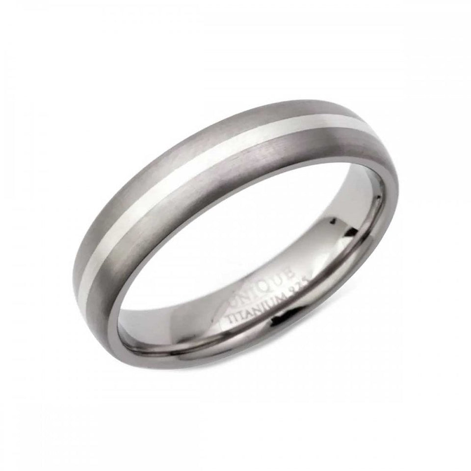 Francis & Gaye Men's Titanium 5mm Band Ring