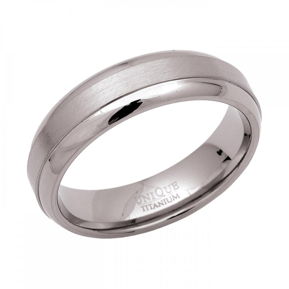 Francis & Gaye Men's Titanium 6mm Polished Ring